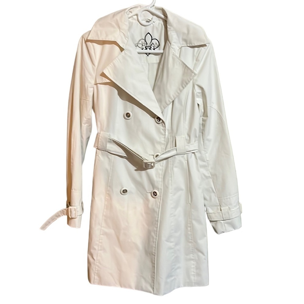Guess rain jacket white Y2K womens M